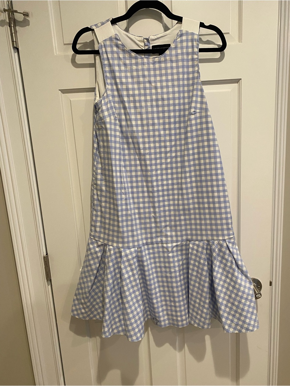Blue Gingham Drop-Waist Dress Victoria Beckham for target